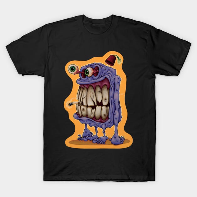 Toothy Fink T-Shirt by artwork-a-go-go